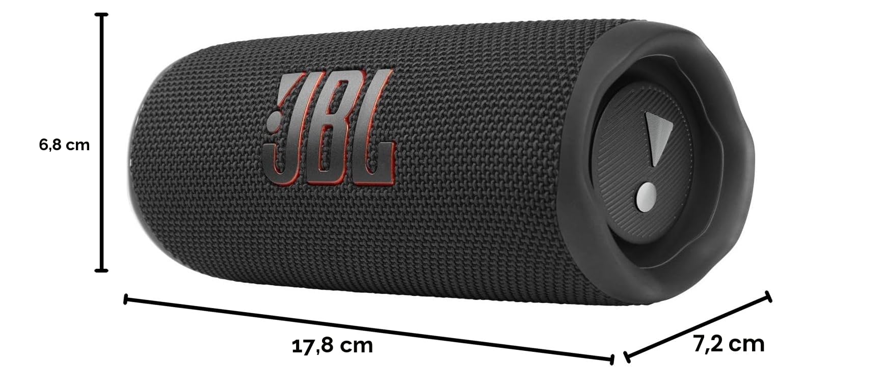 JBL Flip 6 Bluetooth Box in Schwarz – Wasserdichter, tragbarer Lautsprecher mit 2-Wege-Lautsprechersystem für kraftvollen Sound – Bis zu 12 Stunden kabellos Musik abspielen