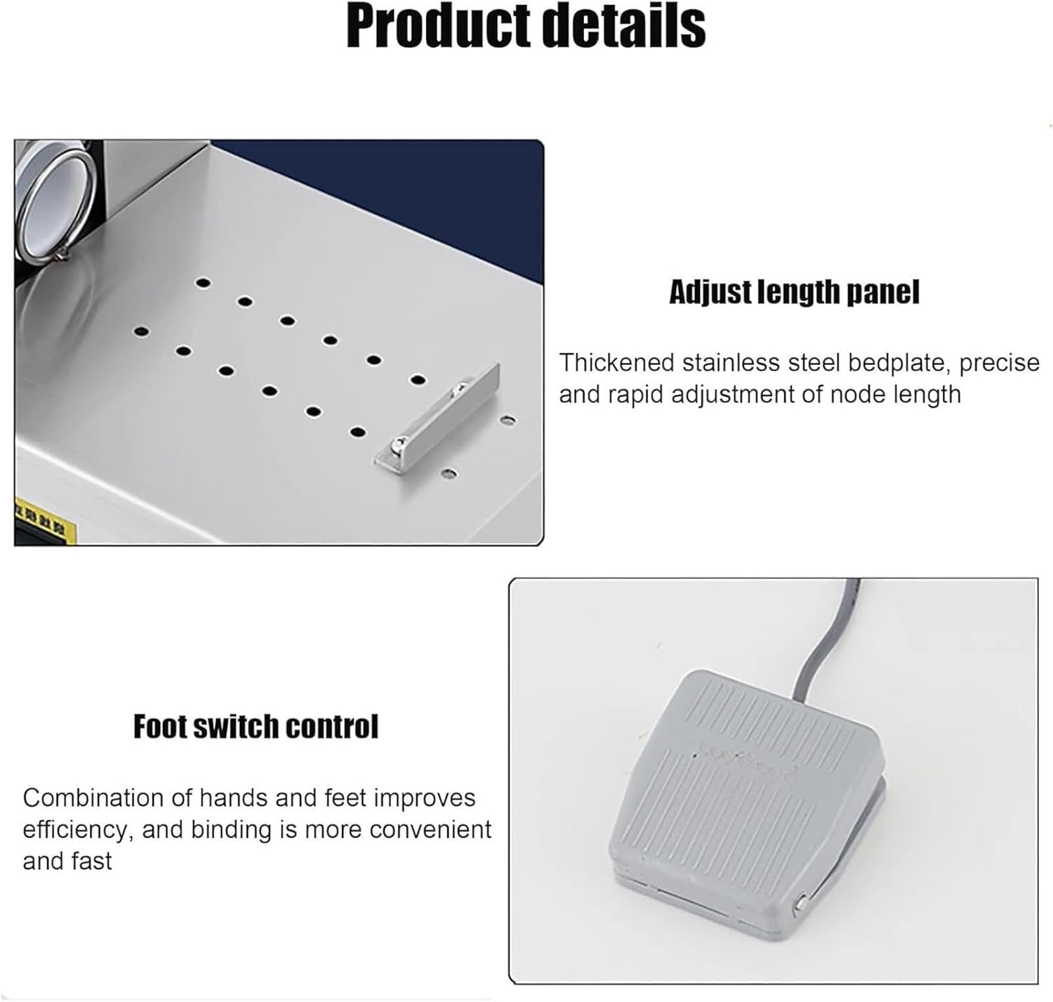 Electric Sausage Knotting Machine, Durable Stainless Steel Sausage Tying Knotting MachineMaker Meat Stuffer Accessories for DIY Sausage,Max Diameter 50mm