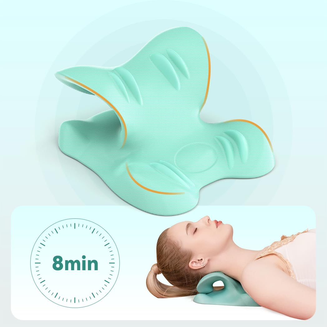 Auauraintt Relaxateur de cou et d'épaules,civière de cou,correction de la posture du cou,traction cervicale des épaules du cou,Dispositif de Traction Cervicale pour la relaxation du cou et des épaules