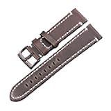 HFERHT Vintage Genuine Leather Watchbands 7 Colors Belt 18mm 20mm 22mm 24mm Women Men Cowhide Watch Band Strap Accessories