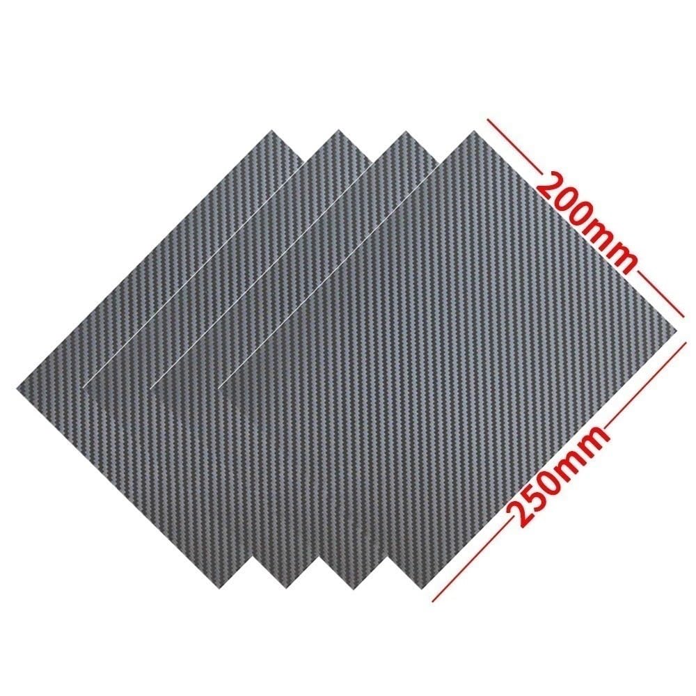 Arkusze z włókna węglowego, Arkusz z włókna węglowego Twill Matte 3K o grubości 200x250 mm i grubości 0,5-6,0 mm dla materiału modelowego(0.5mm)