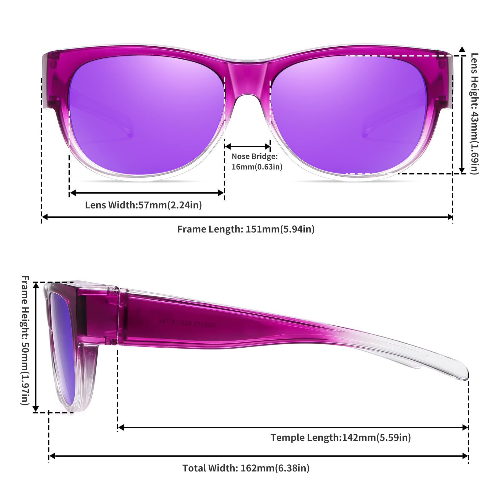 GEGURI Dopasowane okulary polaryzacyjne dla kobiet i mężczyzn, stylowe okulary przeciwsłoneczne z kociego oka, 100% ochrona przed promieniowaniem UV