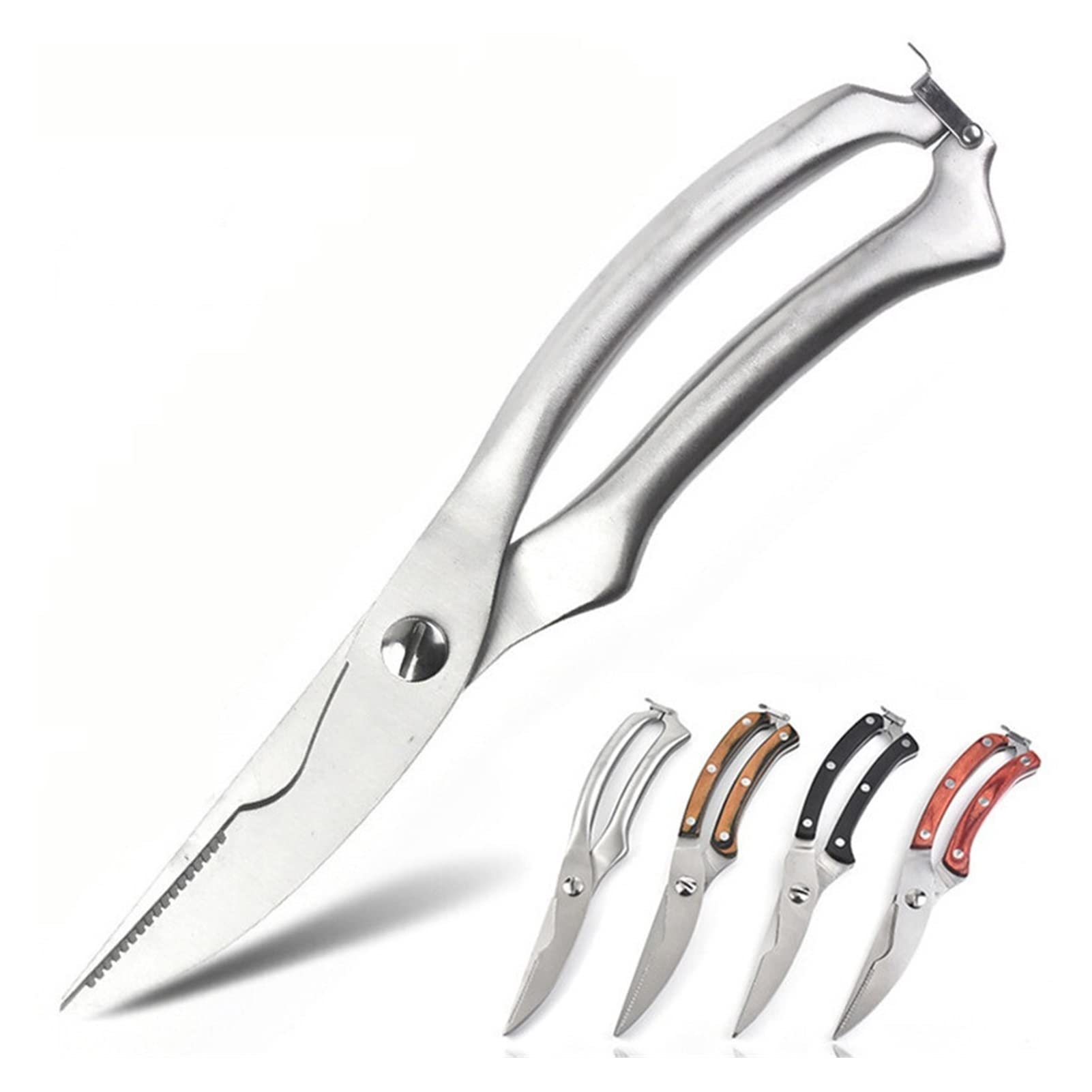Tijeras de cocina Tijeras para huesos de pollo Tijeras de cocina de acero inoxidable Tijeras para alimentos domésticos Tijeras multifuncionales para huesos de pescado (7)