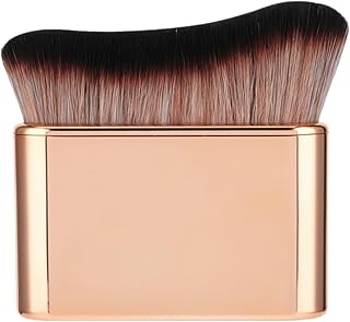 Brocha de maquillaje Kabuki de oro rosa premi...