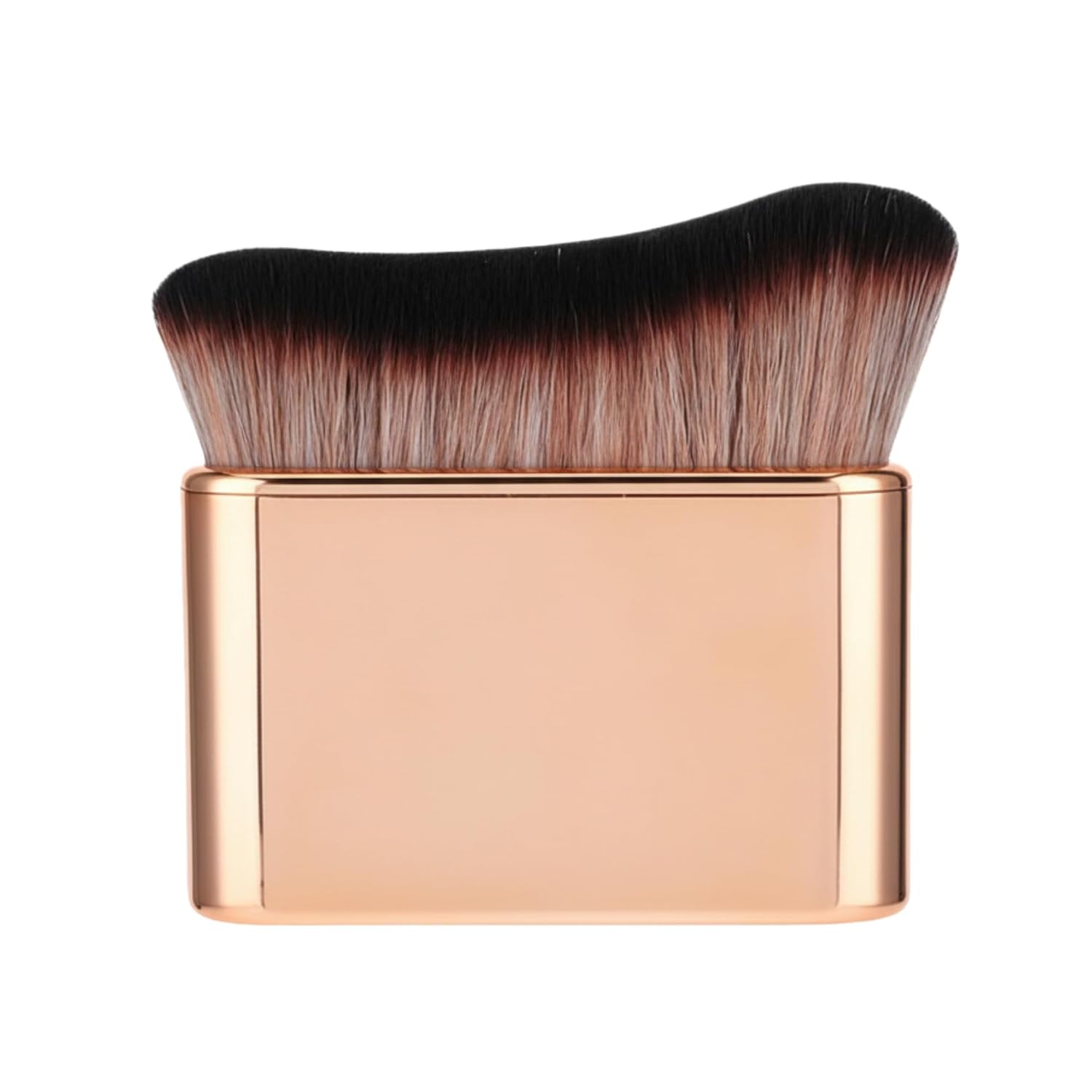 Premium Rose Gold Kabuki Makeup Brush, Large Angled Body Brush with Ultra-Soft Synthetic Bristles, 2.95x2.67 Inches for Self Tanning, Foundation, Bronzer Application