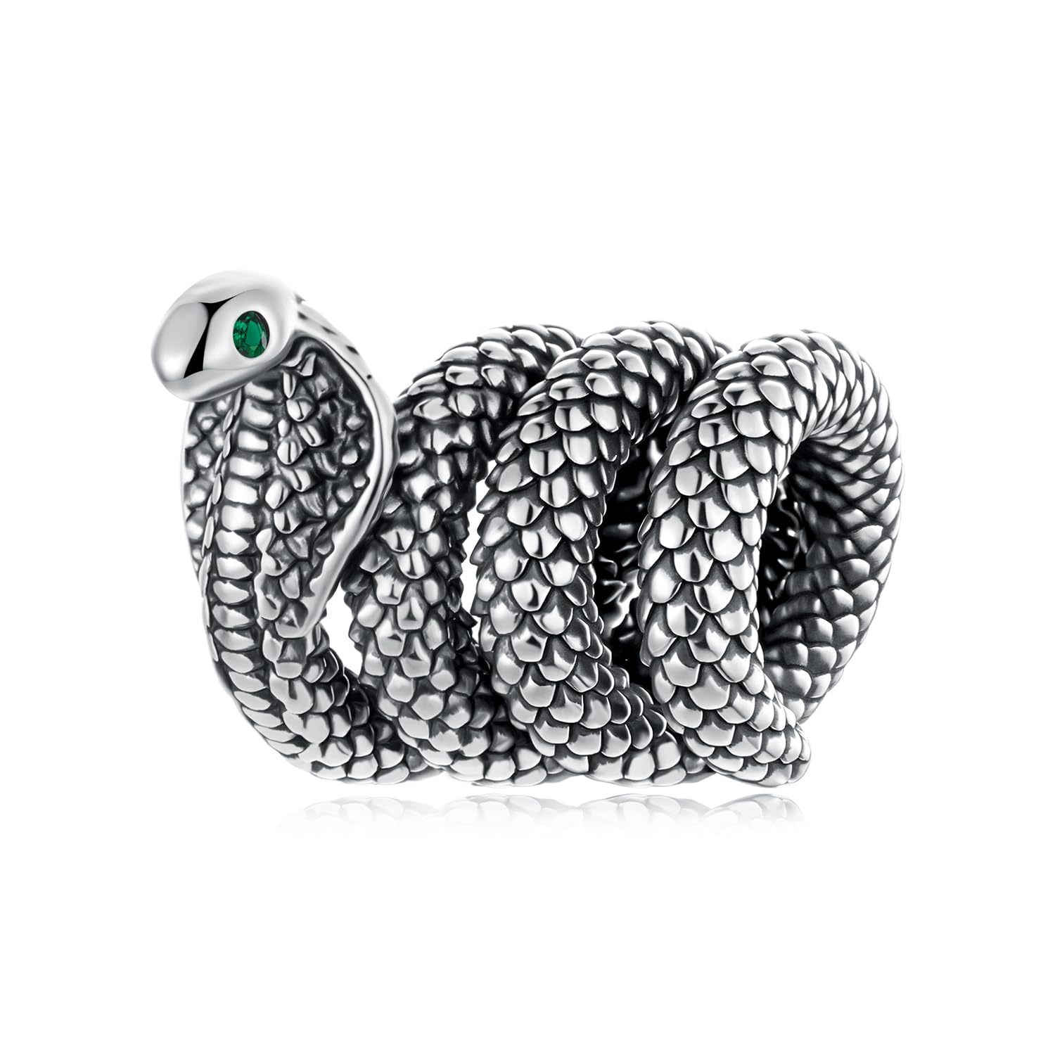Fascino Serpente, Accessorio in Argento Sterling 925, Compatibile con Braccialetto 3mm-4,5mm