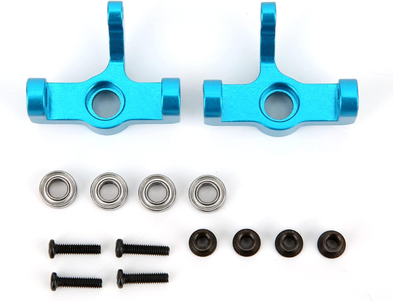 Keenso so RC Car Hub Carrier, Aluminum Alloy Steering Hub Carrier Knuckle LeftRight Upgrade Parts Fits for WLtoys 114 144001 RC Car (1251BBlue)