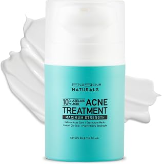 Acne Treatment Cream for Face with 10% Azelaic Acid & 2% Salicylic Acid, Cystic & Hormonal Pimple Cream Moisturizer Relief Redness Acne Breakouts,1.5 oz