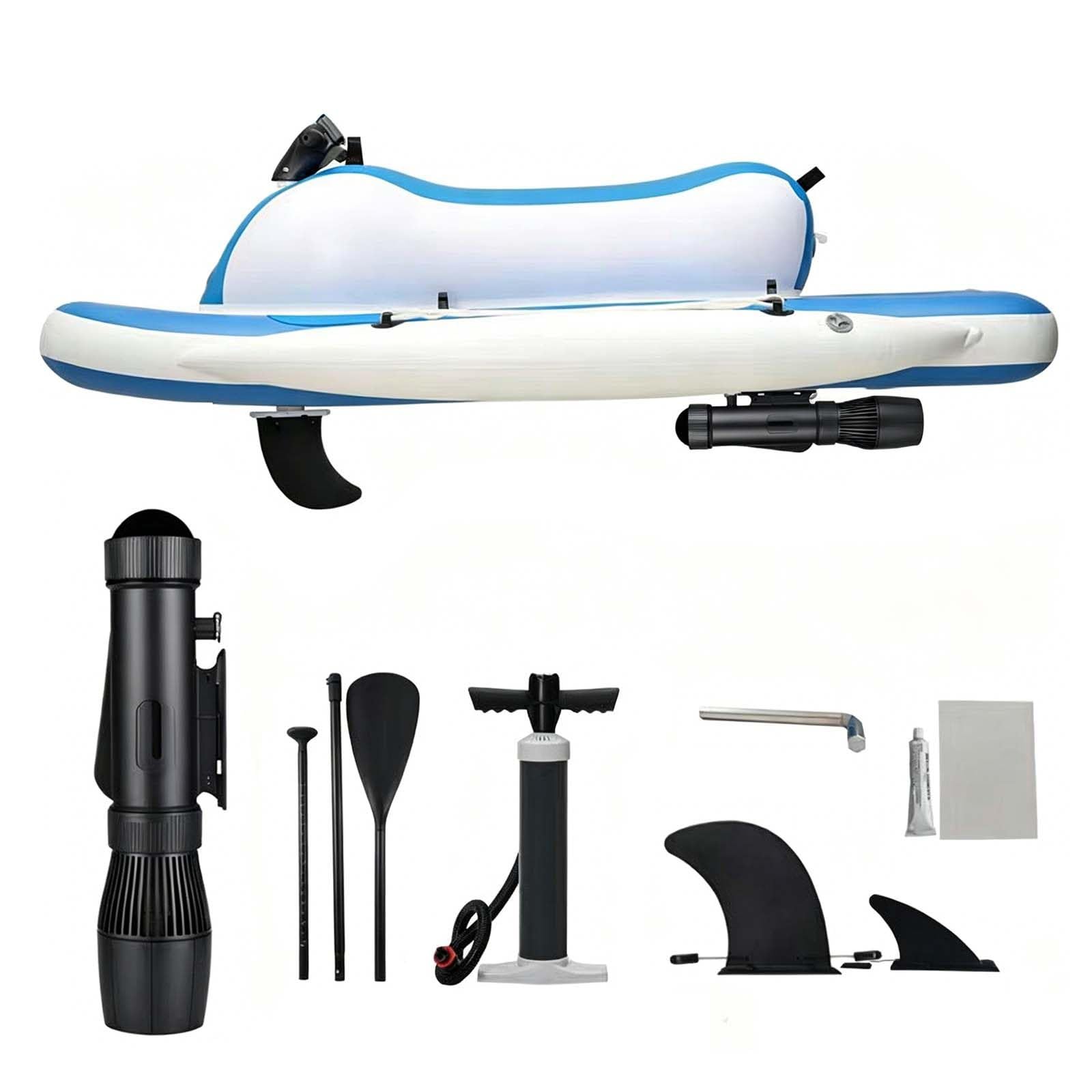 QFGain Underwater Scooter + Foldable Electric Inflatable Boat – 500W Brushless Motor with 10-Speed Adjustment Boat+700W16APro