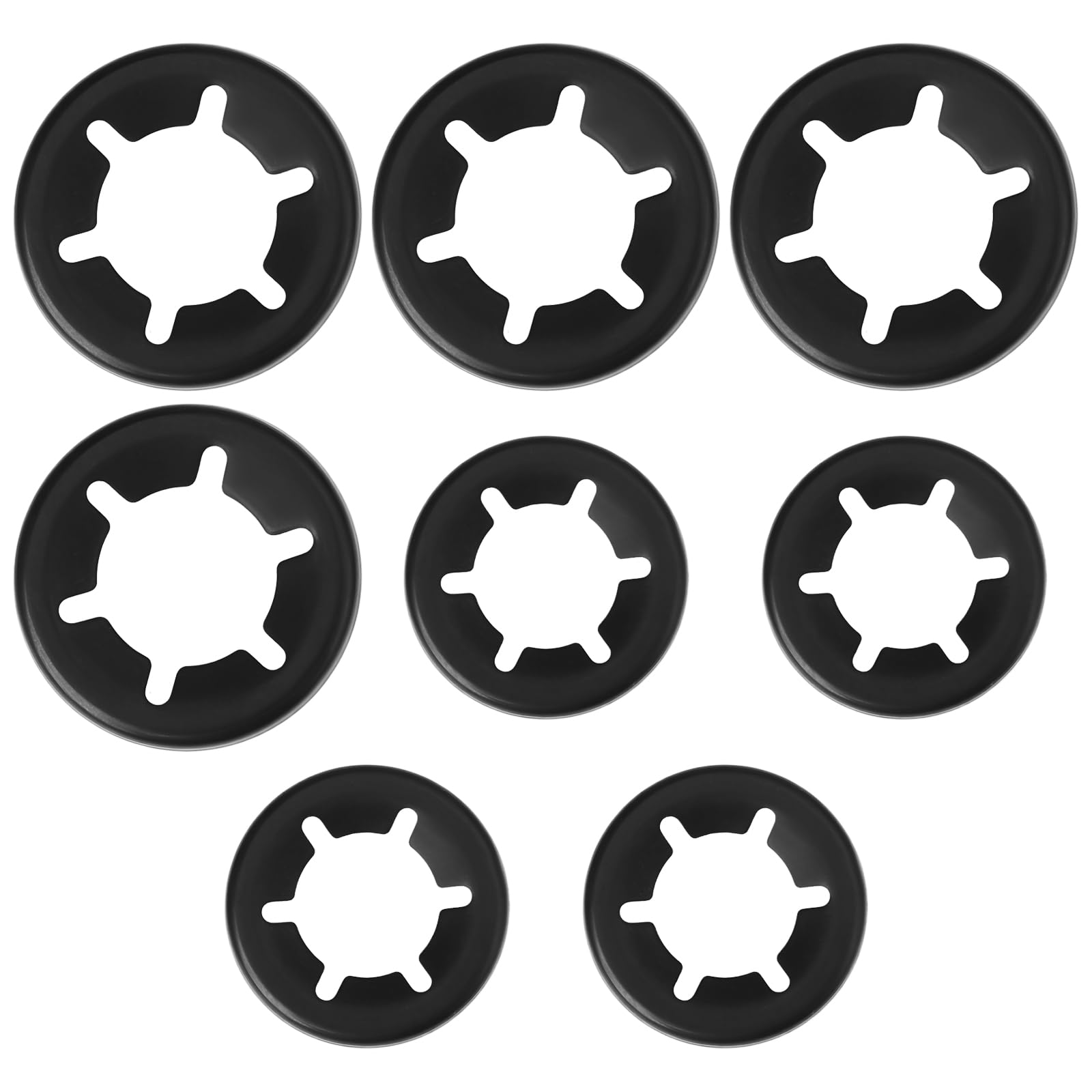 VGOL 8pcs M8 and M10 Lawn Mower Wheel Retainer Washer 7.5x15mm 9.5x18.5mm Push On Clips