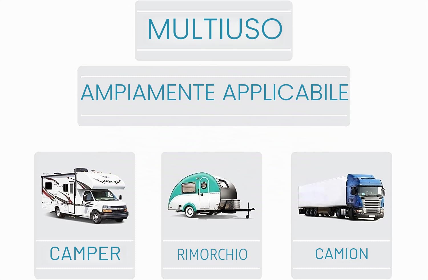 CANOPUS Nastro butilico, 5 cm x 15 m, bianco, per camper, caravan, campeggio, auto