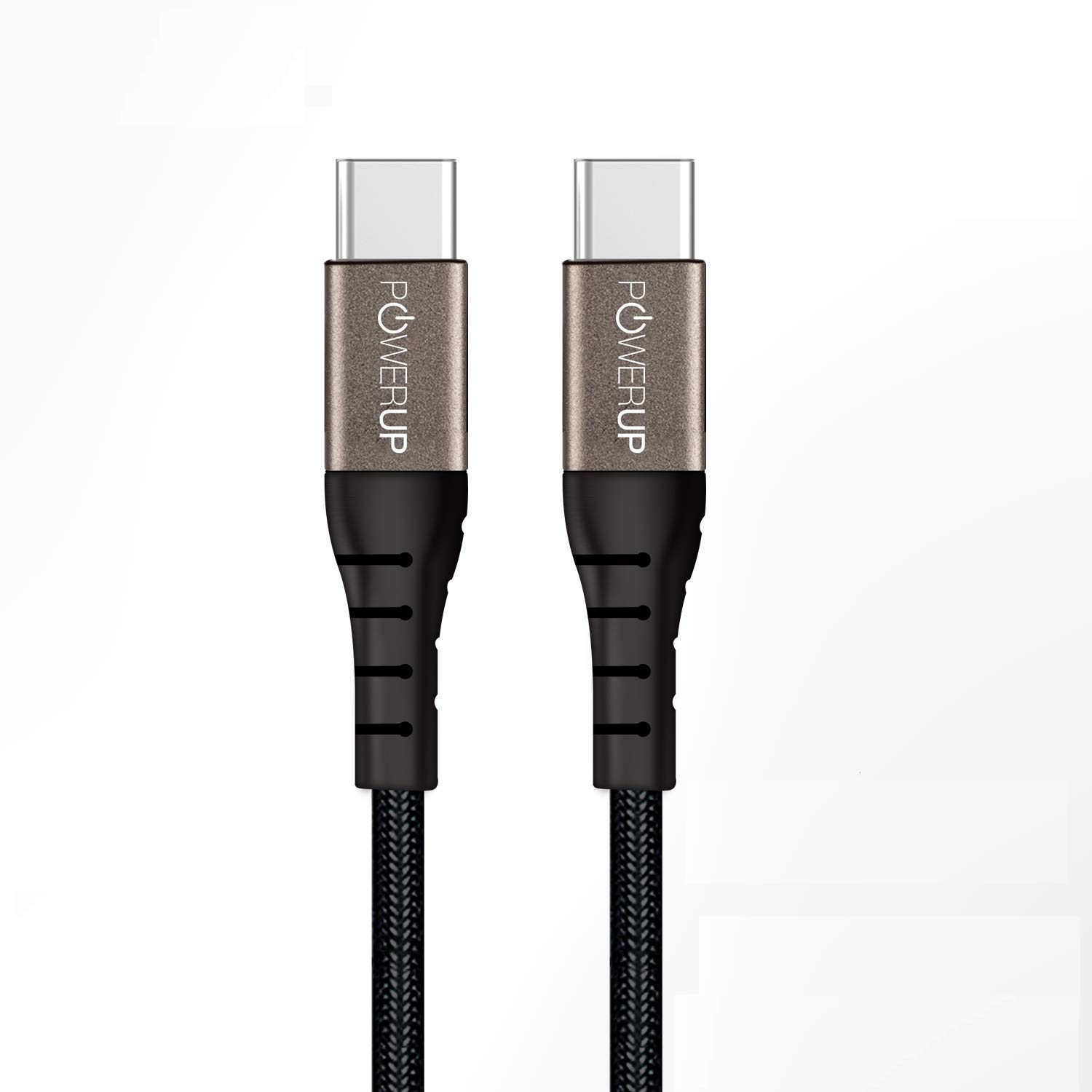 POWERUP Nylon Unbreakable Braided USB-C to USB-C Sync & Charge Cable 1.5M for All USB Type-C Devices OnePlus, Galaxy S8, S8+ S9, Google Pixel, Nexus 6P, Huawei Matebook, MacBook - Black (B07J1V1B9Z) Amazon Price History, Amazon Price Tracker