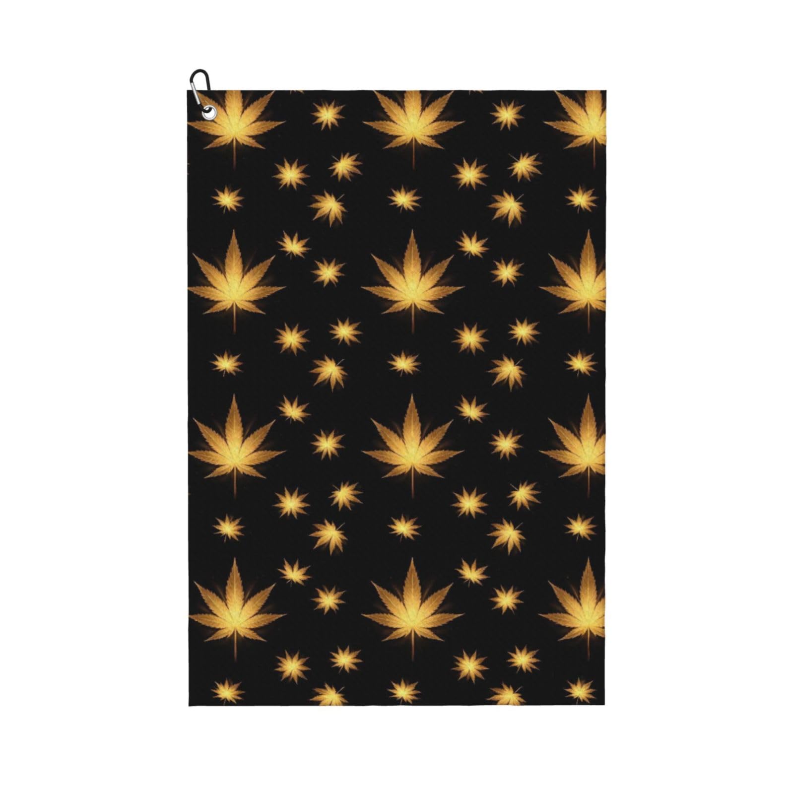 BSDFGSDD Cool Gold Golden WeedLeaf Leaves Golf Towel 24 x 16 inches