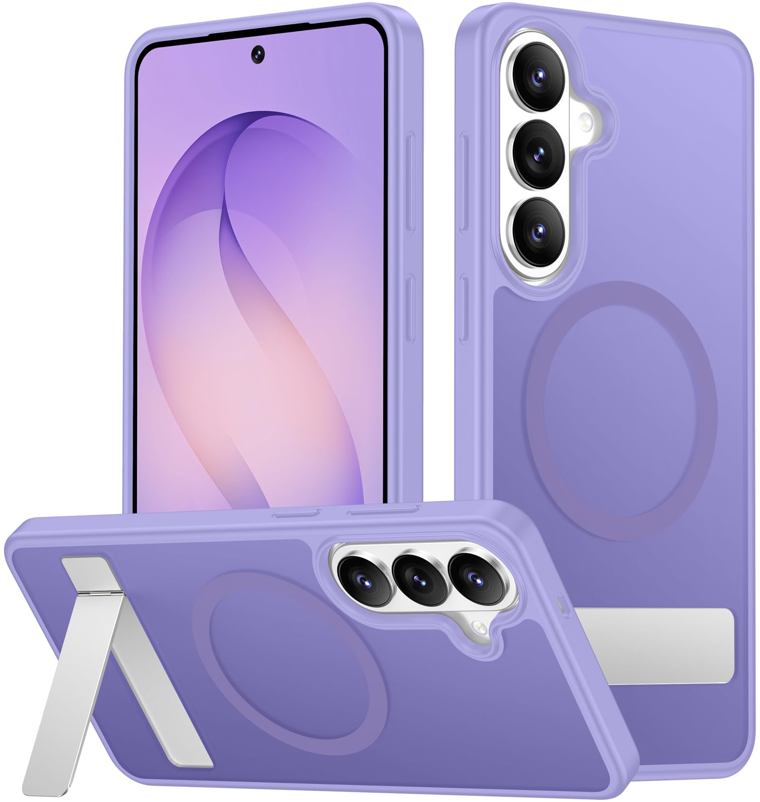 SPIDERCASE for Samsung Galaxy S26 Case, Built-in Stand, Light Purple