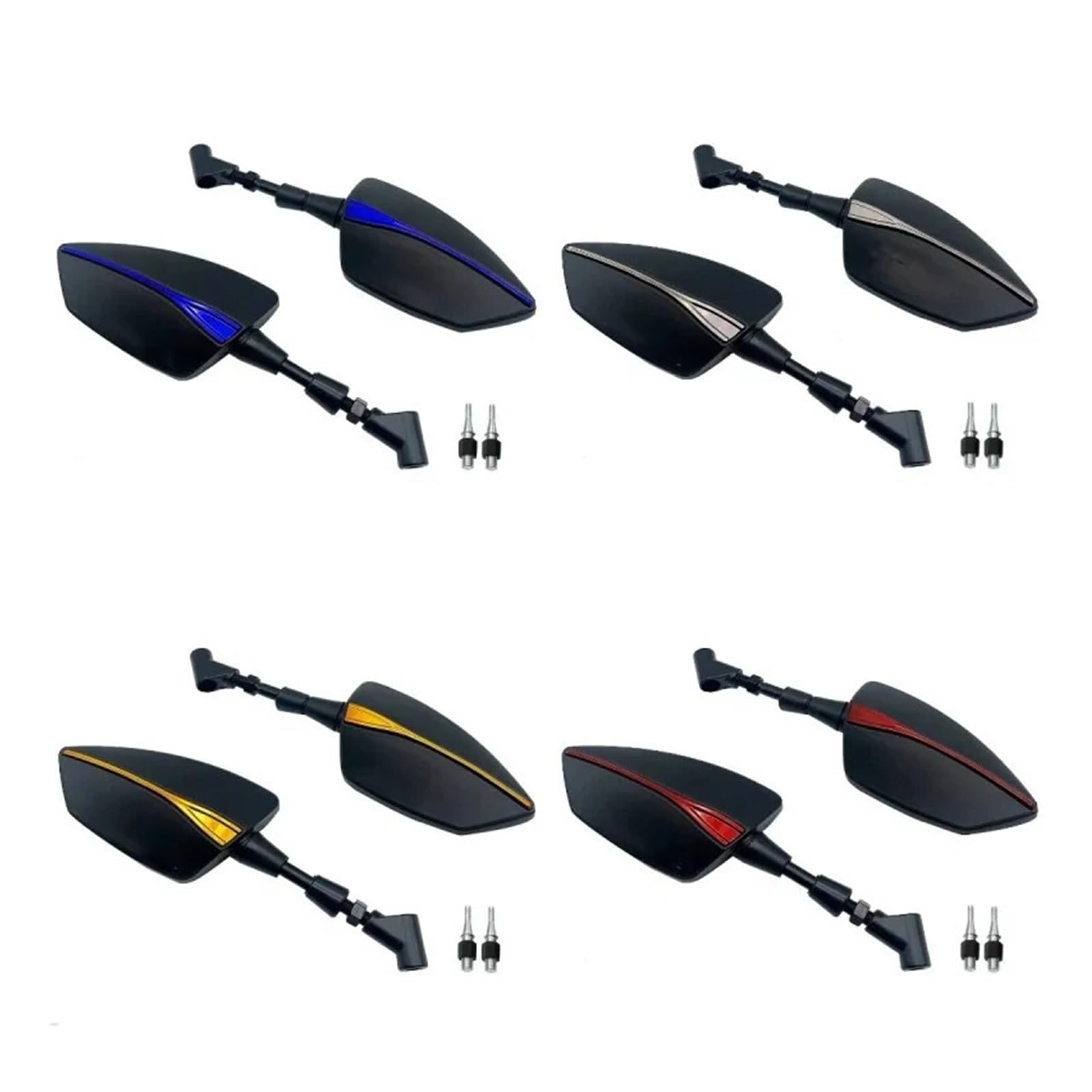 Motocyklowe Lusterka Wsteczne Moto Lusterko końców Pasuje Do Ducati 400 620 695 696 750 795 796 821 937 1000 Uniwersalne Regulowane Lusterka Wsteczne Lusterko Boczne 8/10mm(Black)