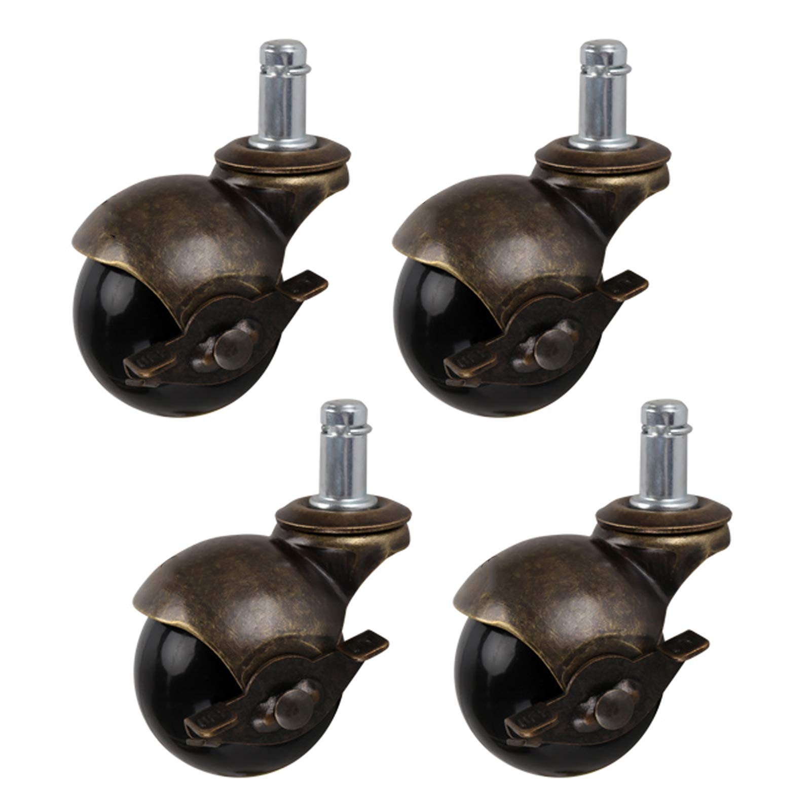 Kółka Kółka obrotowe kulkowe z gwintowanym trzpieniem 11x20 mm 2 cale 50 Opakowanie 4 szt(Brake)