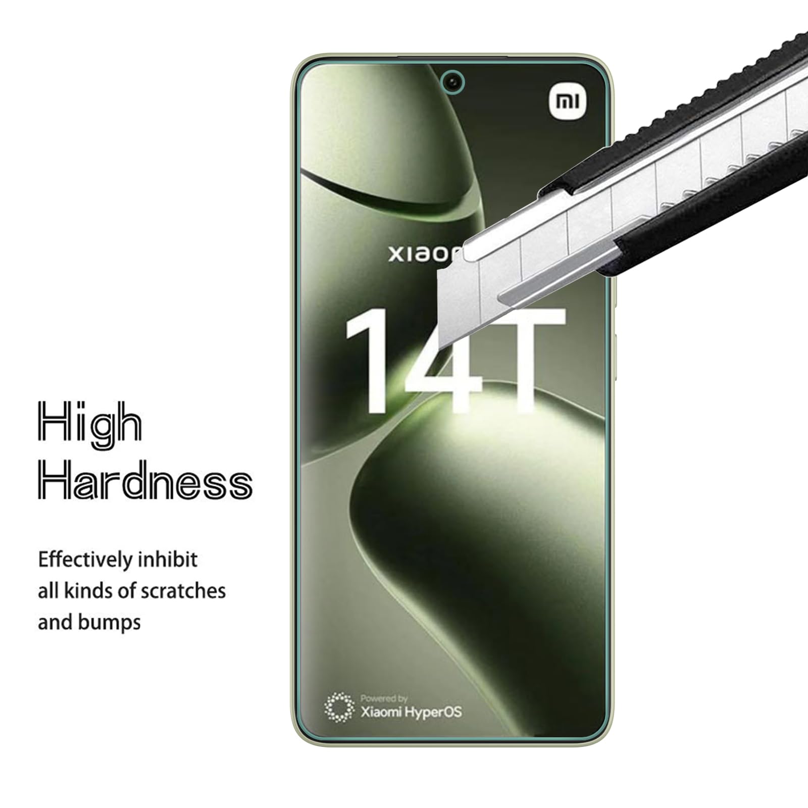 OEM Gehärtetes Glas 10D für Xiaomi 14T / 14T Pro schwarzer Rahmen