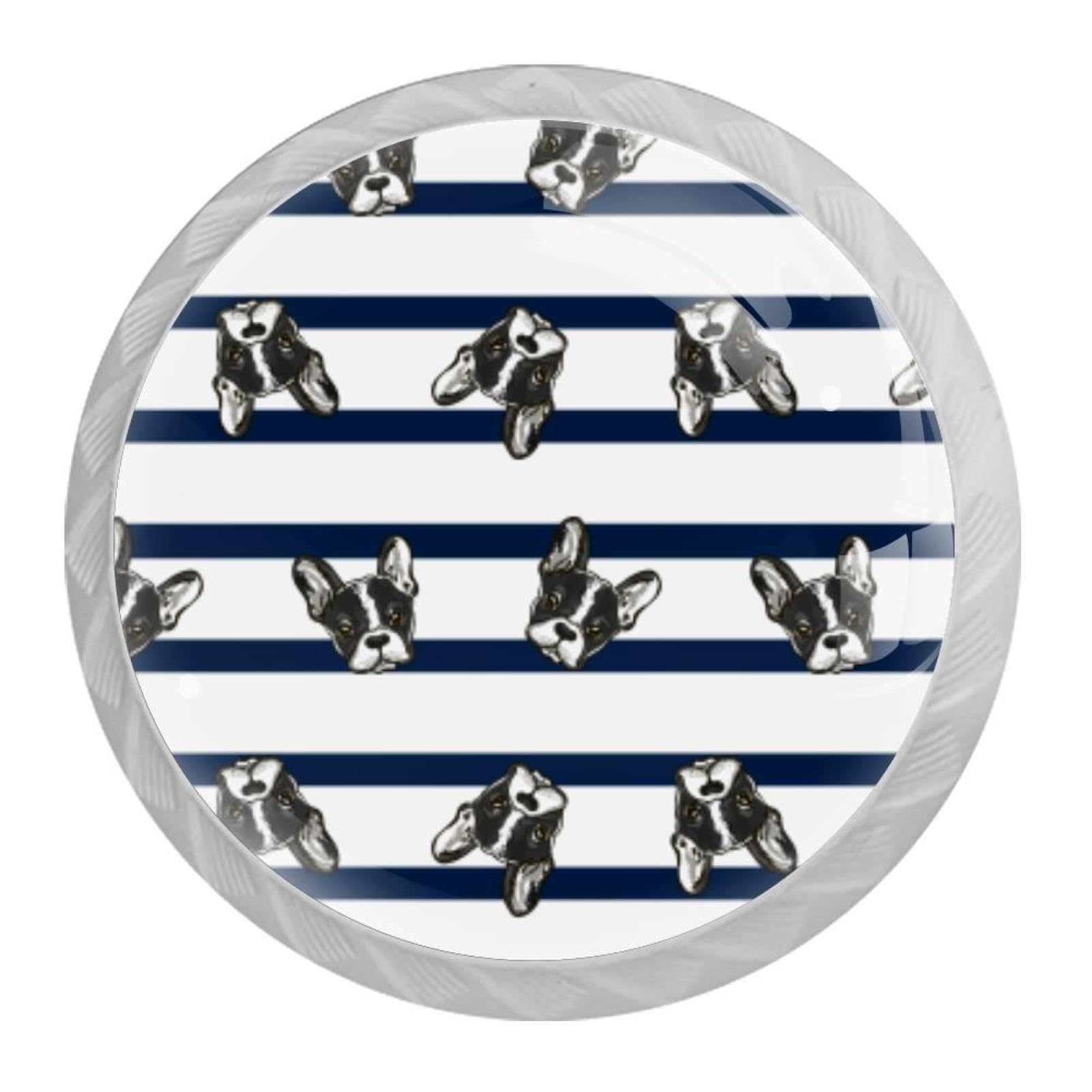 Tqmspg Multi17 4 Pieces Drawer Pulls Dogs Pattern Door Knobs Dresser Handles For Kitchen Wardrobe Cupboard Hardware Furniture