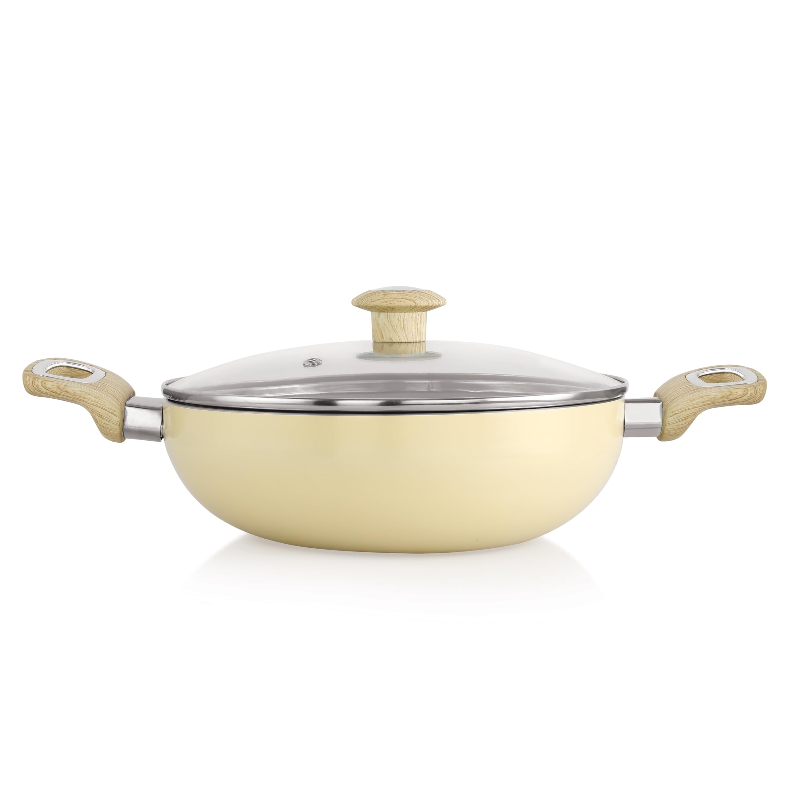 COOKWELL Non Stick Kadai 2.5L Stir-Fry Pan (German Microcrystal Technology) (Granite)-image-10