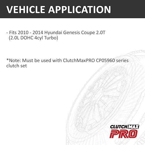 Miniatura 2 de ClutchMax PRO Performance Chromoly - Volante de embrague compatible con Hyundai Genesis Coupe 2.0T Turbo (CPLSF05960-FW) 2010, 2011, 2012, 2013, 2014