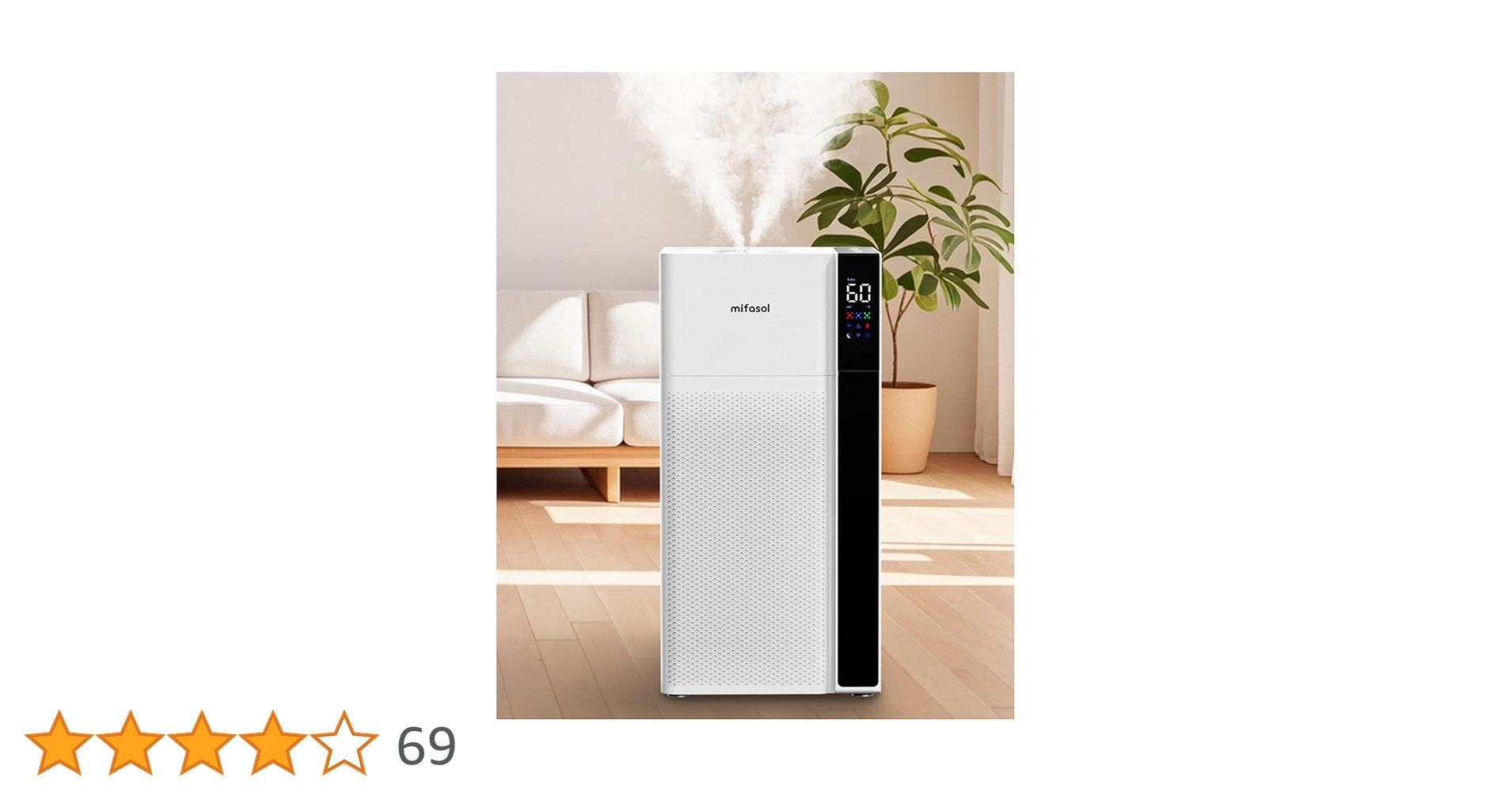 Amazon.co.jp: Mifasol 加湿器 ハイブリッド式 スチーム式 大容量20L