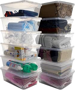 Amazon.com - Prodeplast 6.4 Qt (1.6 Gal) Plastic Storage Container Bins ...