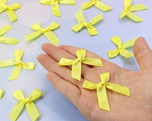 Vista 7 de Shapenty Mini lazos de satén para coser, álbumes de recortes, tarjetas, boda, regalo de Navidad, vestido de niñas, accesorios para el cabello, Verde
