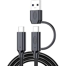2-in-1 USB4 Type-C Cable CompatibleThunderbolt 4/3,240W PD Fast Charge 40Gbps 8K Video Transfer for MacBook,iPhone 17/16/15,SSD