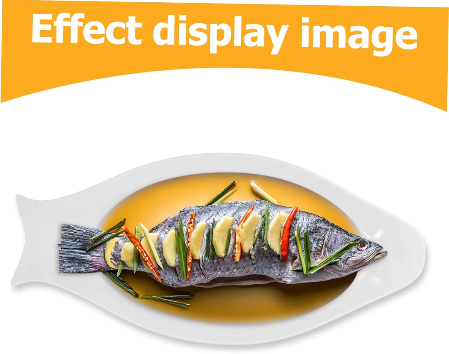 LIFKOME White Oval Ceramic Fish Platter Serving Plate for Home Restaurant for Steaming Fish and Party Snacks Kitchen Tableware Supplies