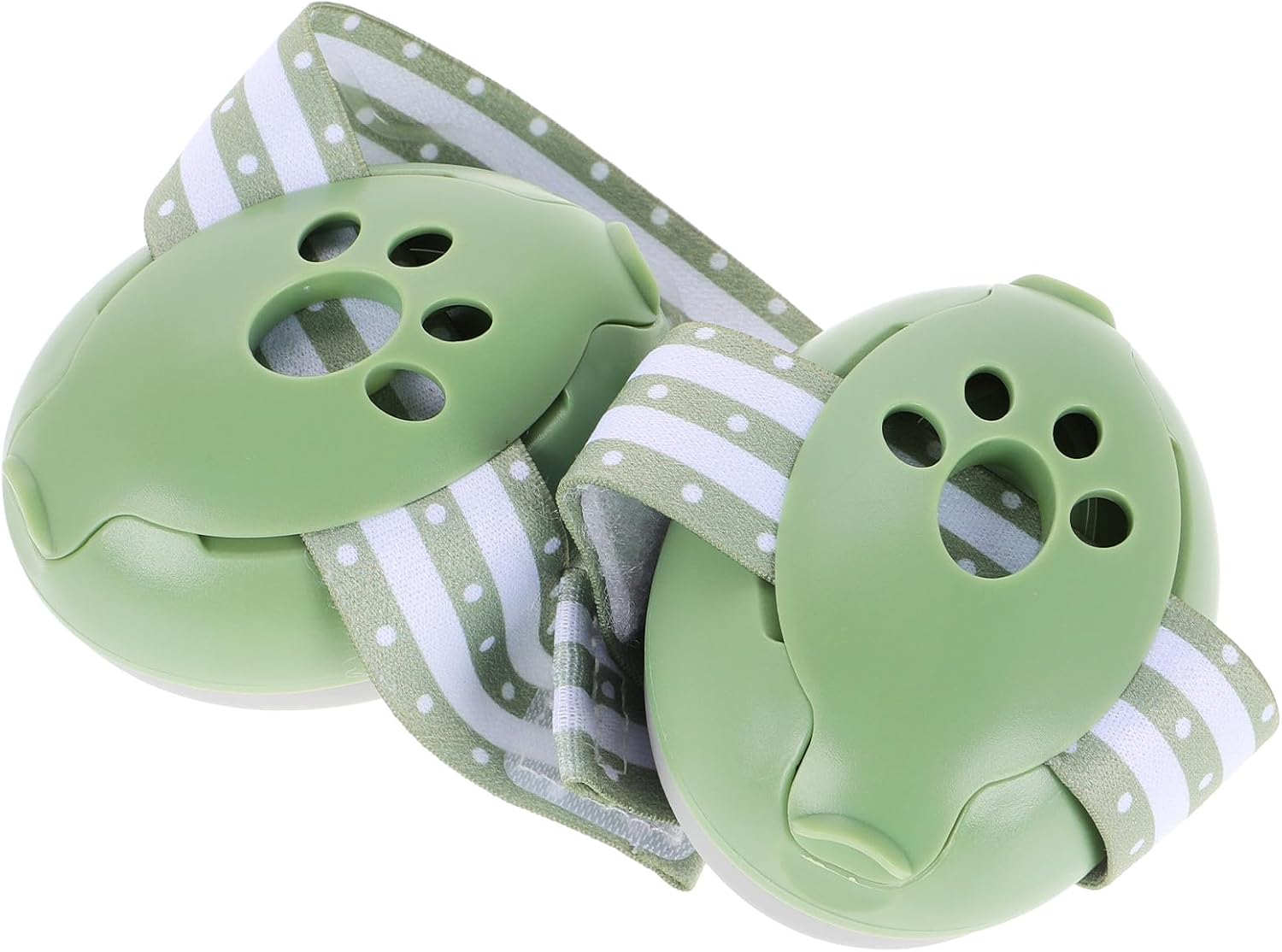 BESPORTBLE Noise Protection Ear Muffs Hearing Safety Earmuffs Soft Soundproof Ear Covers for Sleep Travel with Green Shell and Adjustable Band
