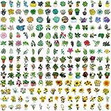Plant Flower Stickers 200 Pcs Potted Succulent Plant Sunflower Flower Sticker Pack, Waterproof Vinyl Stickers for Laptop Scrapbook Journal Skateboard Suitcase Phone Guitar Scooter Water Bottle etc - Image 7