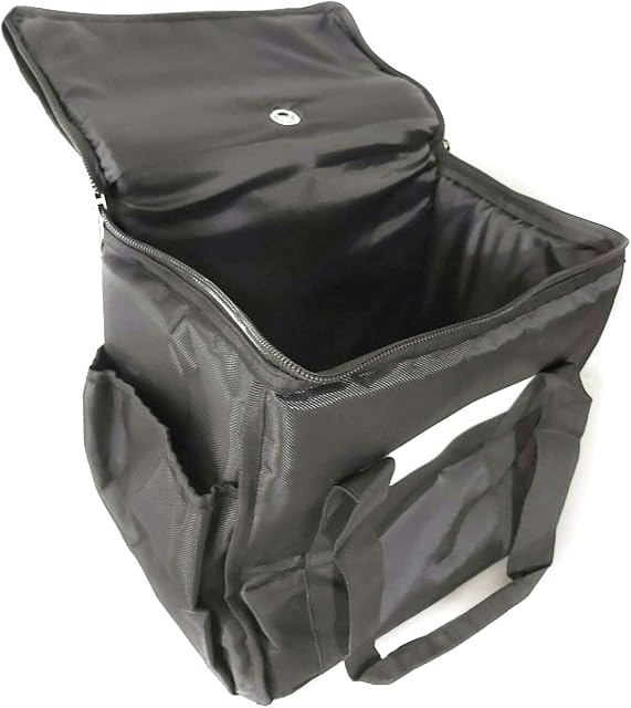 Warmtrade NB6 Keep Warm Insulated Hot Food Delivery Bag Medium Black 33*32*21CM Takeaway & Restaurants, Commercial. Indian, Kebabs, Chinese, Pizza, Couriers, Picnic Cooler Bag, Groceries Or Storage.