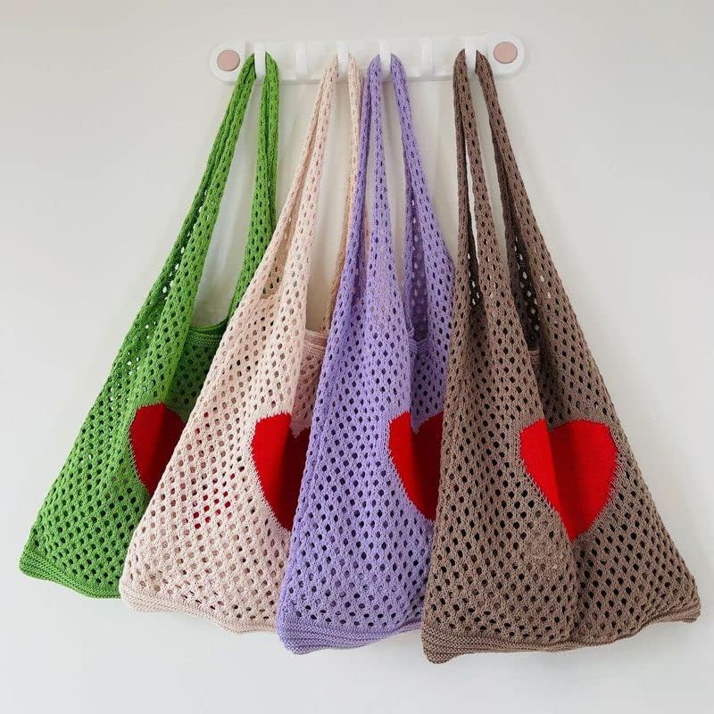 Vista 6 de Bolsos de mujer Hobo Bolsas de punto Bolsas de malla Bolsas de hombro huecos Bolsas de compras