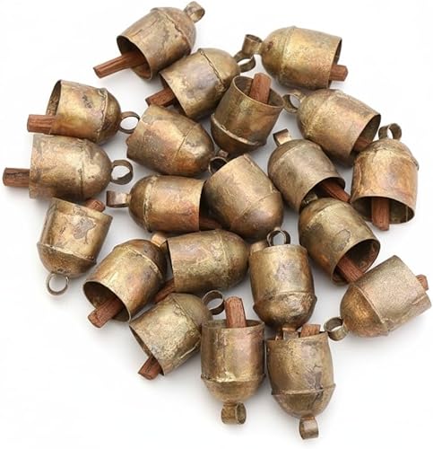 Cascabeles sueltos para manualidades, árbol de Navidad, bruja tibetana, campanas de latón, campanas decorativas de vaca, 5 unidades