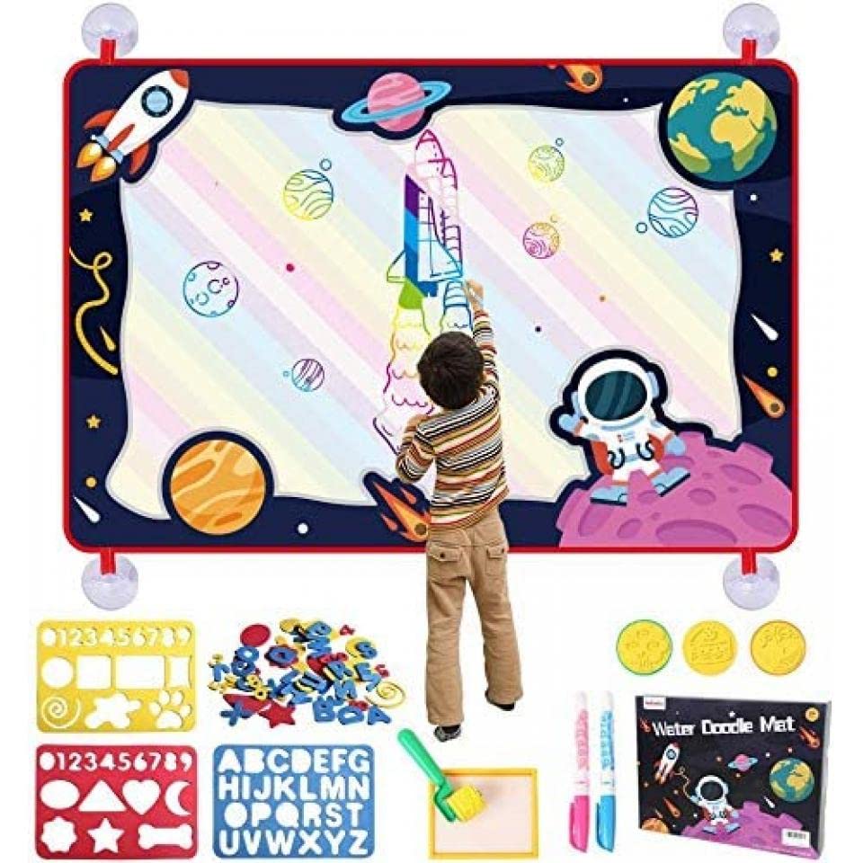 AiwantoMagic Doodle Mat, Colorful Educational Water Drawing Doodling Mat Coloring Mat for Kids Toddlers Boys Girls