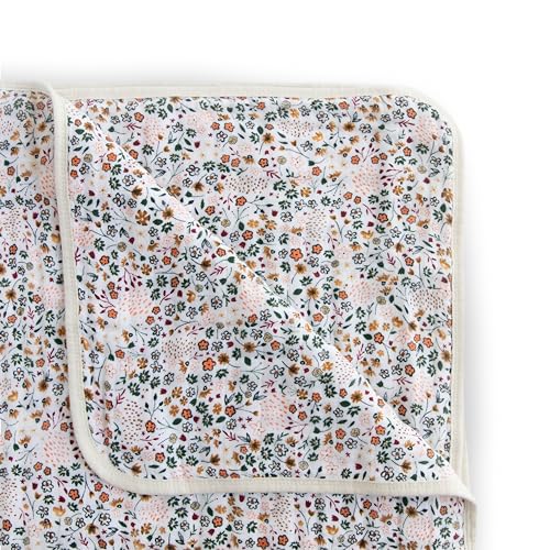 Image of Little Unicorn Muslin Quilt Blanket | 100% Cotton Soft Multi-Layered Muslin Fabric | Toddler & Baby Blanket | 47 inchx47 inch | for Nursery, Crib, Shower Gifts (Pressed Petals)