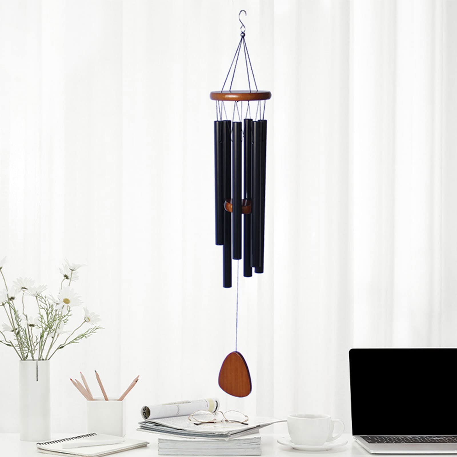 6 dicke Röhren, Gedenk-Windspiel, Außendekoration, Wand-Windspiel