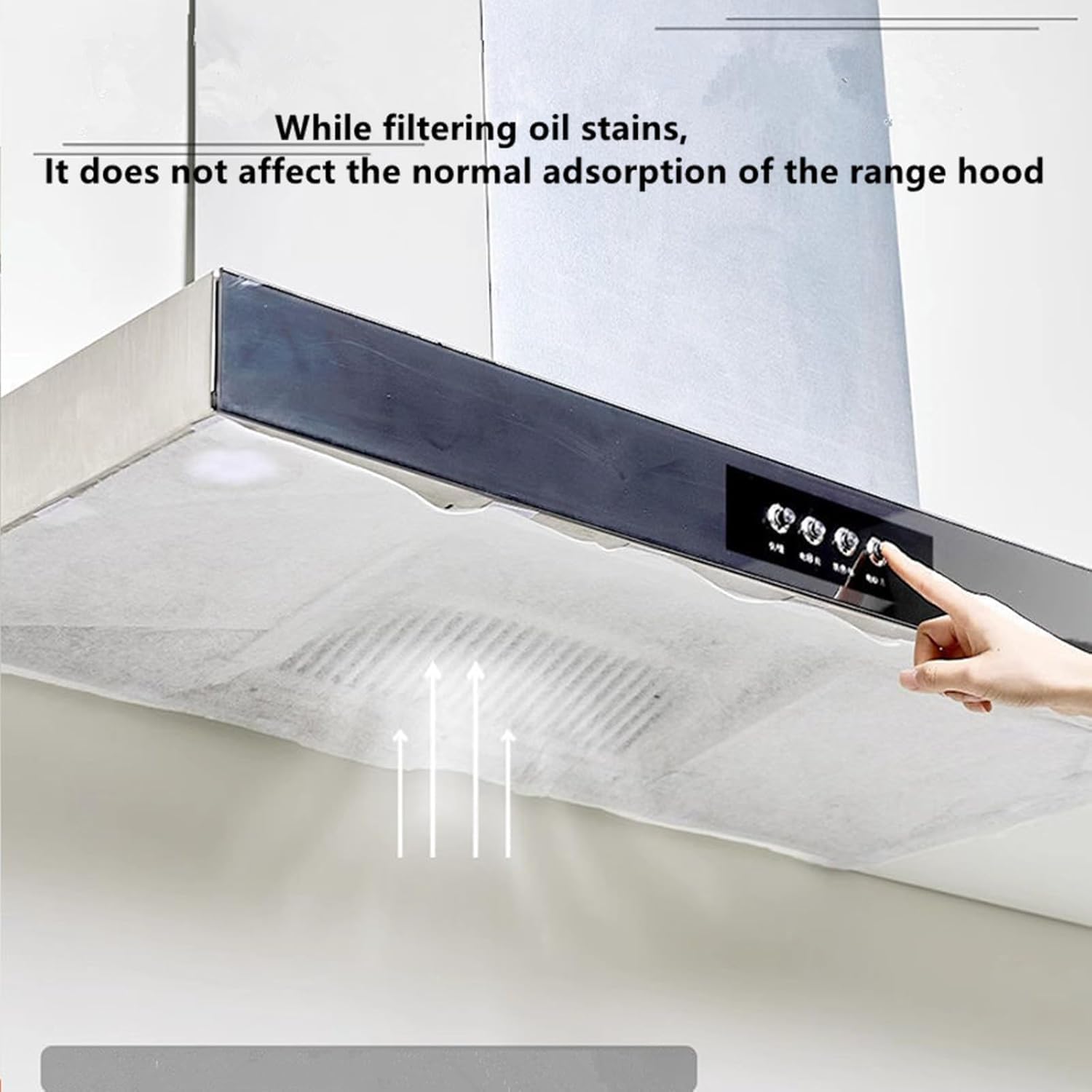 Kitchen range hood filter, High temperature resistance range hood oil suction paper, 45 x 60cm Thickened filter membrane,equipped with magnets (6 sheets) - Image 4