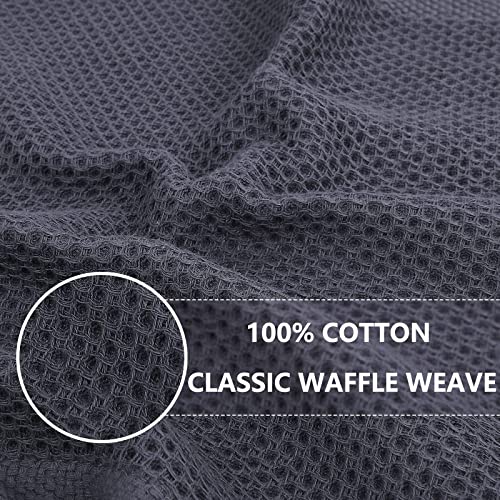 Image of Homaxy 100% Cotton Waffle Weave Kitchen Dish Cloths, Ultra Soft Absorbent Quick Drying Dish Towels, 12 x 12 Inches, 18-Pack, Mixed Color