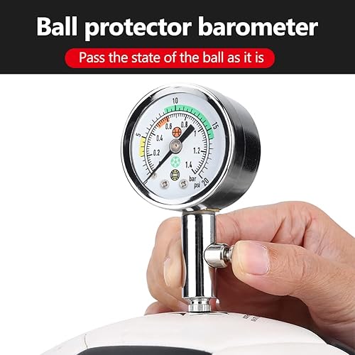 Miniatura 7 de Medidor de presión de bola, medidor de presión de bomba portátil para Netball, fútbol, baloncesto, voleibol, bola, manómetro de presión de bola
