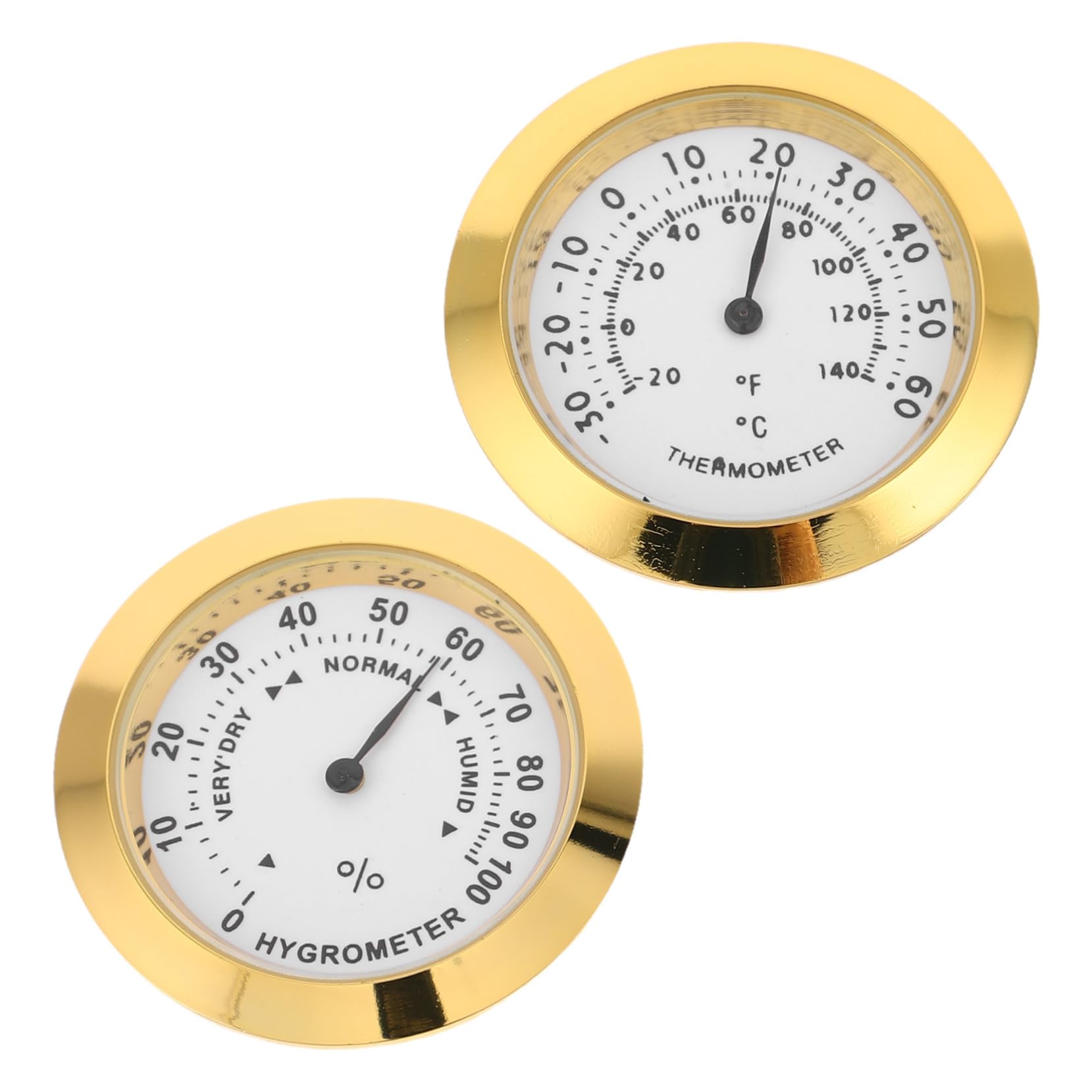 VANZACK 2Pcs Hygrometer and Thermometer for Indoor Monitoring Accurate Temperature and Humidity Gauge for Guitar Cases Offices and Nurseries Easy Installation