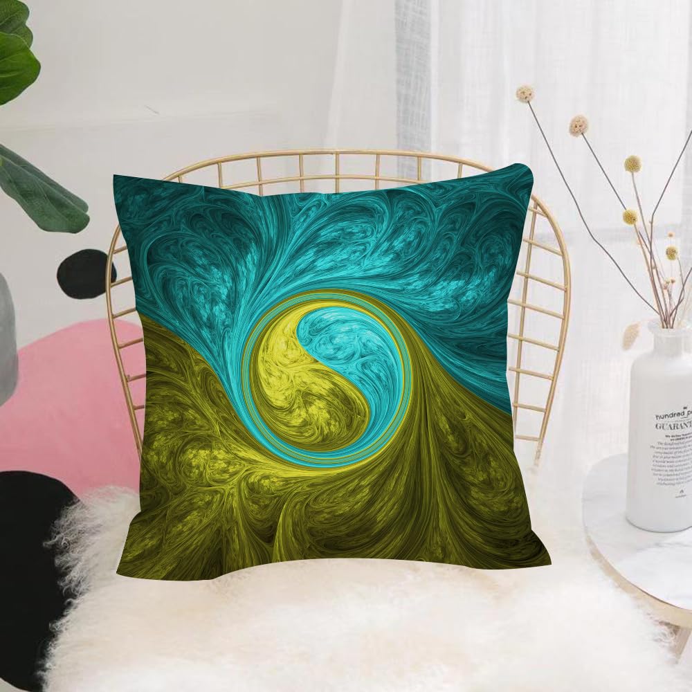 HYOSXW Cushion Cover,Throw Pillow Case Home Decorative for Living Room Bedroom Sofa Chair 16X16 Inch,Abstract crazy fractal shapes as psychedelic background,Pillowcase 40X40cm