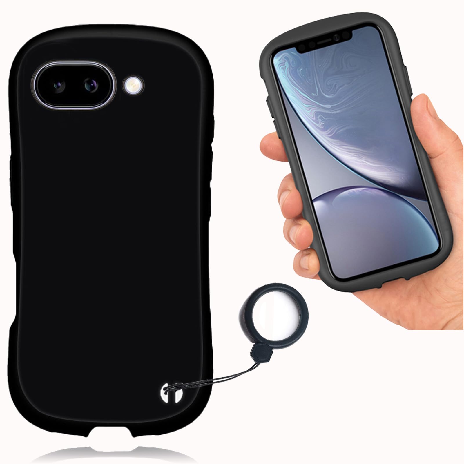 Amazon.co.jp: 【WenziLior】 Google Pixel 9a 用 ケース 指貫ヒモ付き