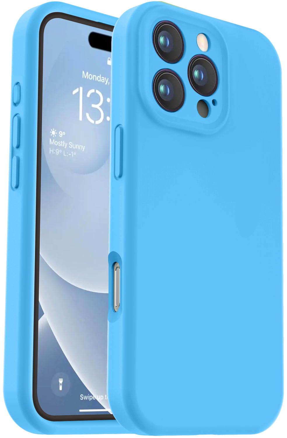 Vooii Compatible with iPhone 16 Pro Case, Liquid Silicone Upgrade [Camera Protection] [Soft Anti-Scratch Microfiber Lining] Shockproof Phone Case for