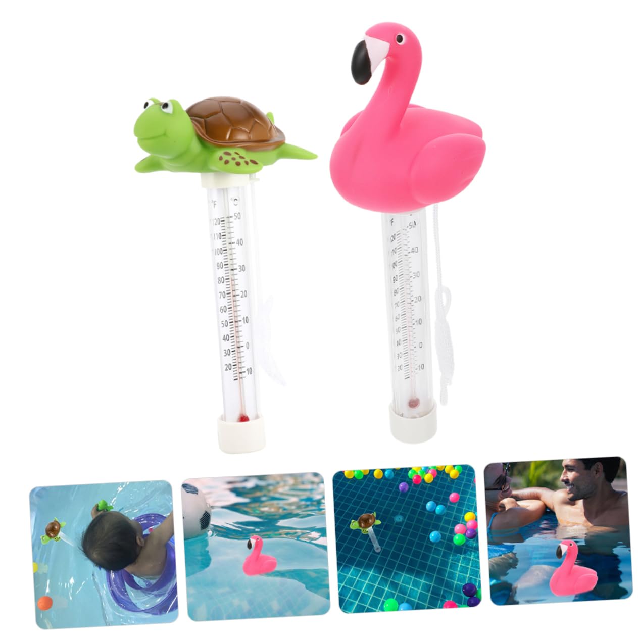 HEMOTON 2pezzi Termometro Galleggiante Per Piscina in Termometro Per Temperatura in Vasca Da Spa