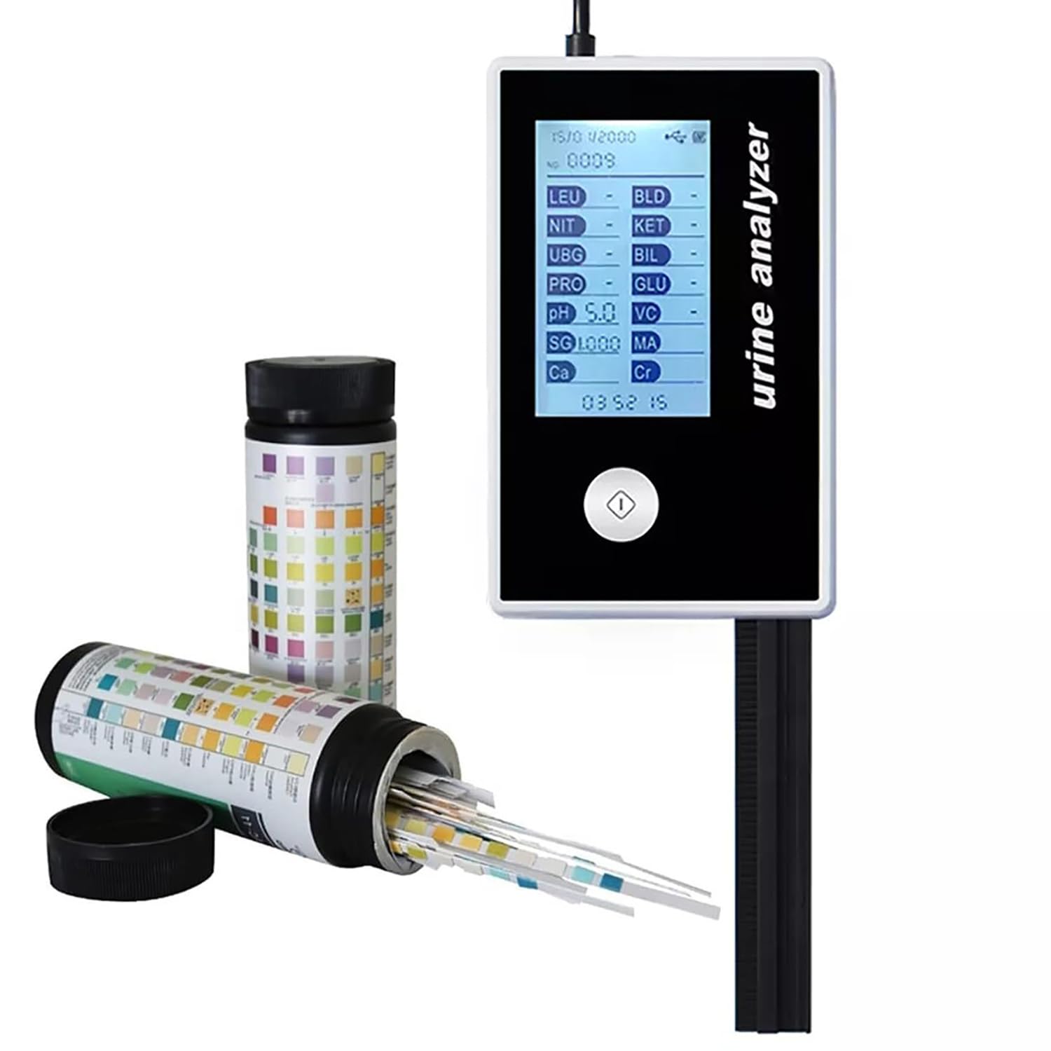 Analizador De Orina En El Hogar, 14 Elementos De Prueba, Análisis De Orina De Rutina E Instrumentos De Prueba, con 100 Tiras De Prueba, 1000 Muestras De Almacenamiento De Datos, Batería De 1200 MAh
