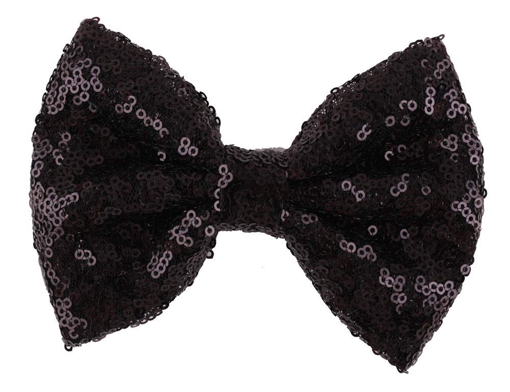 Love Fairy Fashion Bow Hairpin Sequins Hair Clip Multicolor 0ptional for Children and Women (Black)