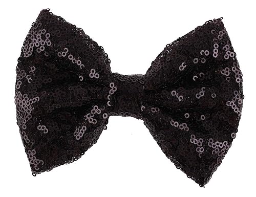 Love Fairy Fashion Bow Horquilla Lentejuelas Pinza para el pelo Multicolor 0ptional para niños y mujeres (negro)