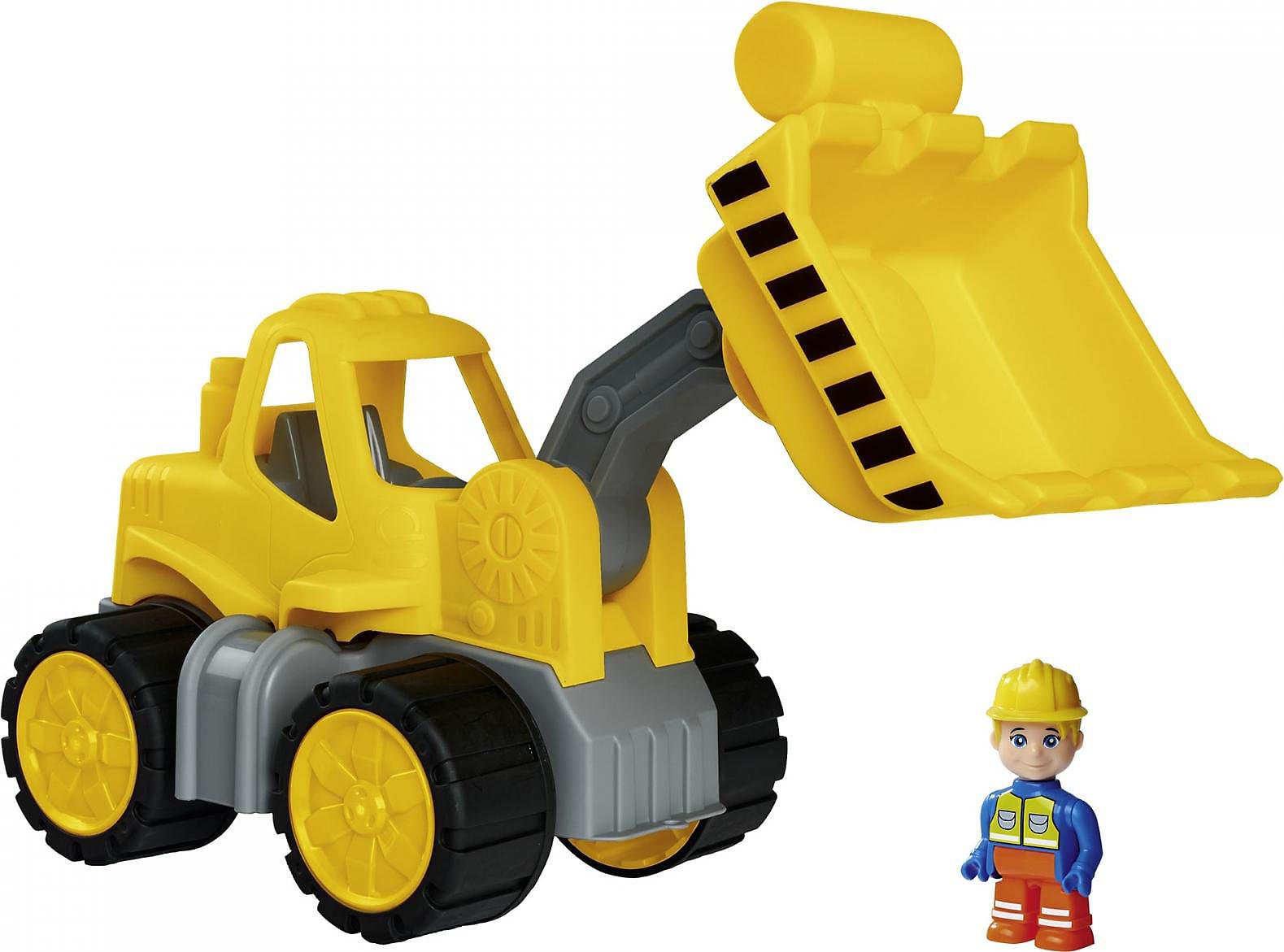 BIG Spielwarenfabrik 800054837 Big-Power-Worker - Cargador de Rueda + Figura, Color Amarillo