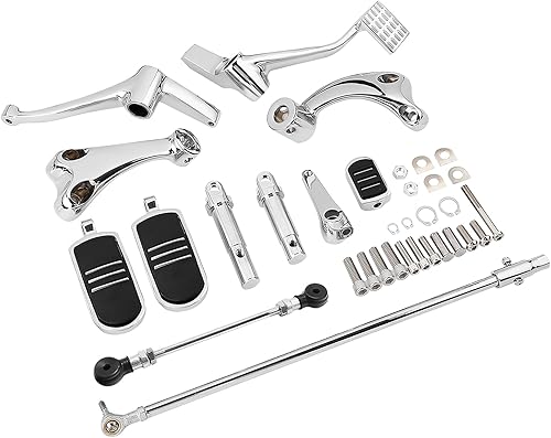 Miniatura 98 de TCT-MOTORPARTS Juego completo de clavijas de pie para Harley Sportster XL883 XL1200 1991-2003 negro 2002 2001 2000 1999 1998